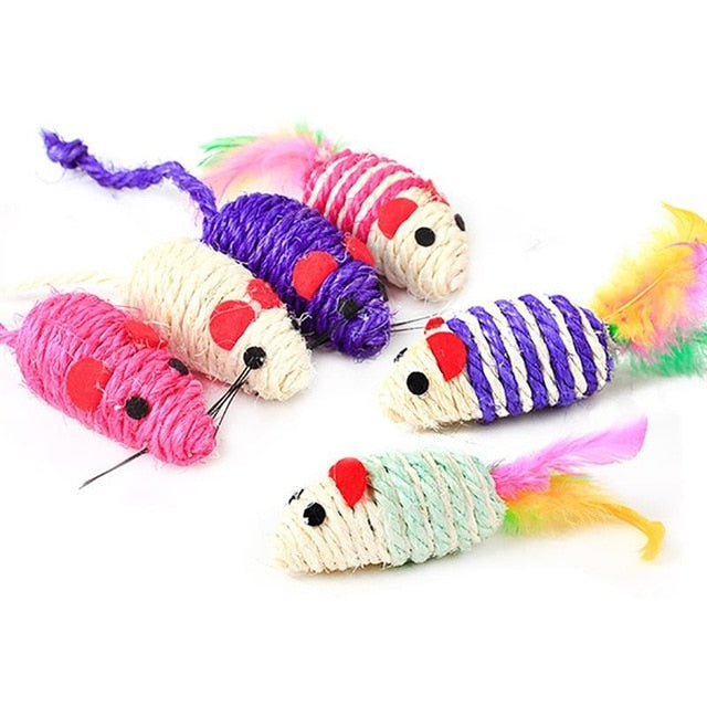1Pc Cat Interactive Toy Stick Feather Wand With Small Bell Mouse Cage Toys Plastic Artificial Colorful Cat Teaser Toy Supplies