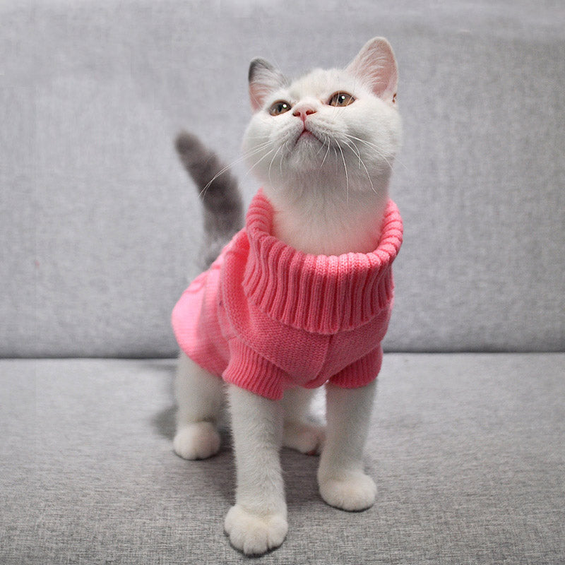 Pet Dog Cat Clothing Winter Autumn Warm Cat Knitted Sweater