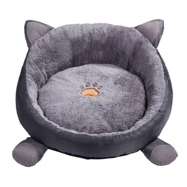 Cotton Cat Bed House for Cats Winter Warm Cat Mat Cute Cat Beds Round Cushion Beds