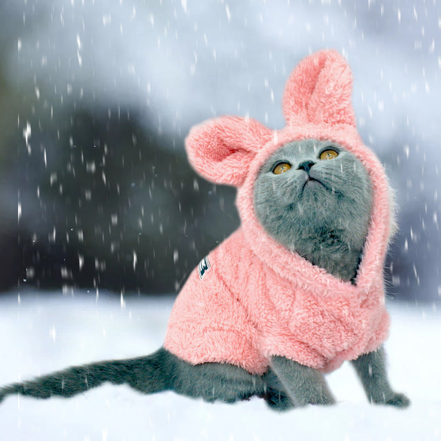 Warm Cat Clothes Winter Pet Puppy Kitten Coat Jacket For Cats