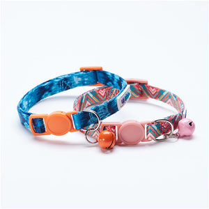 UFBEMO 2pcs pack Cat Collar Personalized breakaway with bell pet necklace