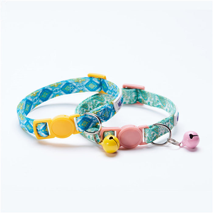 UFBEMO 2pcs pack Cat Collar Personalized breakaway with bell pet necklace