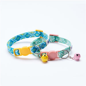 UFBEMO 2pcs pack Cat Collar Personalized breakaway with bell pet necklace