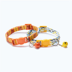UFBEMO 2pcs pack Cat Collar Personalized breakaway with bell pet necklace