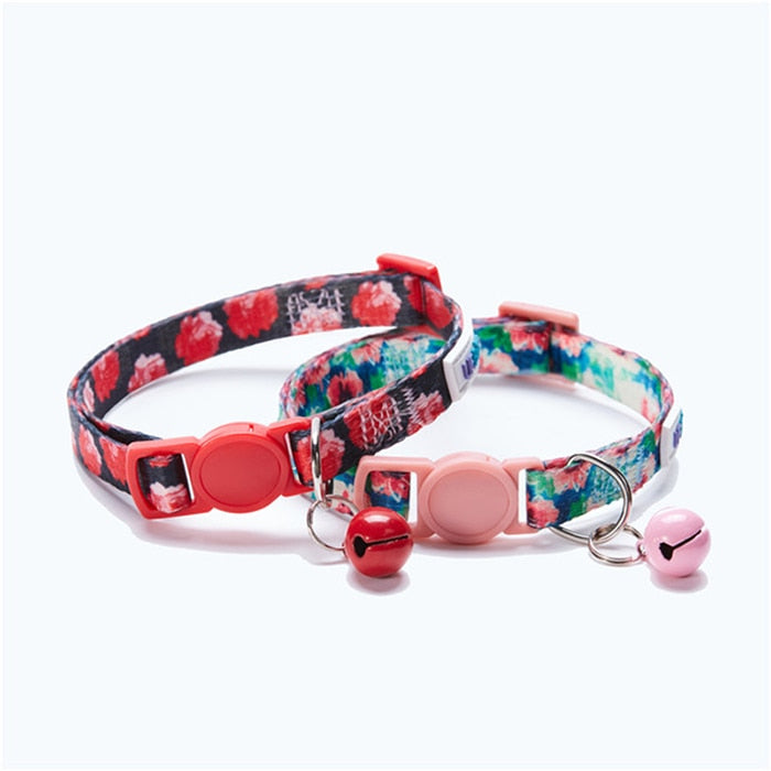 UFBEMO 2pcs pack Cat Collar Personalized breakaway with bell pet necklace