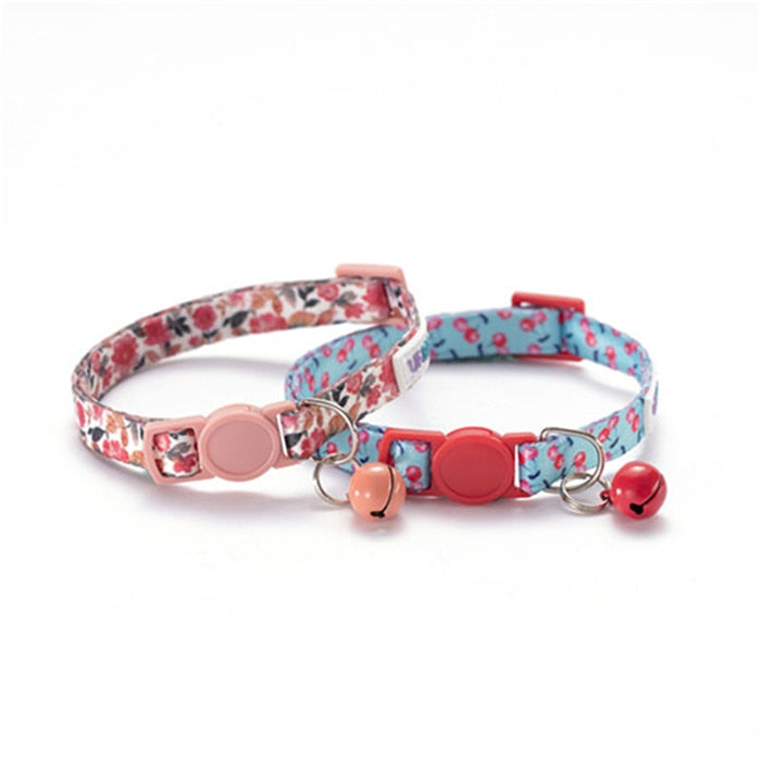 UFBEMO 2pcs pack Cat Collar Personalized breakaway with bell pet necklace