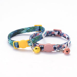 UFBEMO 2pcs pack Cat Collar Personalized breakaway with bell pet necklace