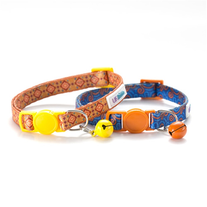 UFBEMO 2pcs pack Cat Collar Personalized breakaway with bell pet necklace