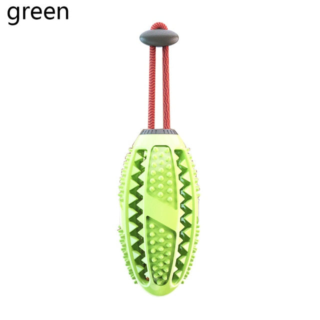 Dog Rubber Ball Interactive Food Dispenser Puppy Chew Toy Dog Toothbrush