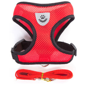 Nylon Mesh Cat Harness And Leash Breathable Kitten Cats