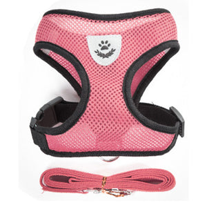 Nylon Mesh Cat Harness And Leash Breathable Kitten Cats