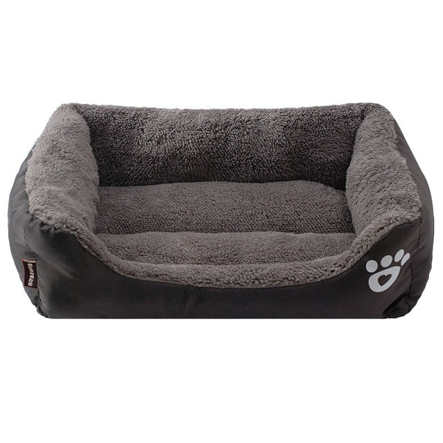S-3XL 9 Colors Paw Pet Sofa Dog Beds Waterproof Bottom Soft Fleece Warm Bed House