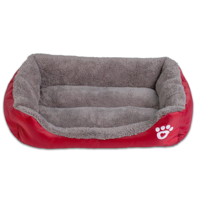 S-3XL 9 Colors Paw Pet Sofa Dog Beds Waterproof Bottom Soft Fleece Warm Bed House