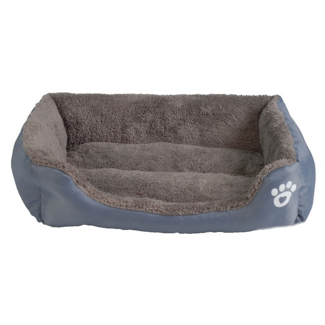 S-3XL 9 Colors Paw Pet Sofa Dog Beds Waterproof Bottom Soft Fleece Warm Bed House