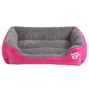 S-3XL 9 Colors Paw Pet Sofa Dog Beds Waterproof Bottom Soft Fleece Warm Bed House