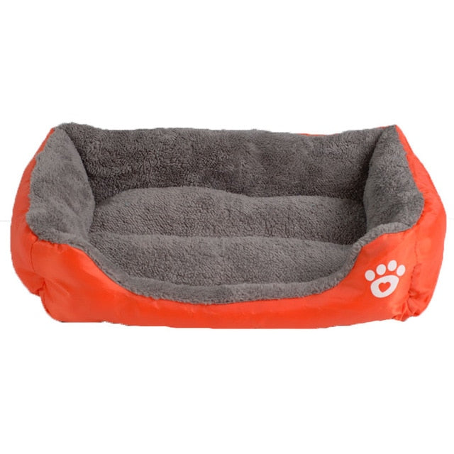 S-3XL 9 Colors Paw Pet Sofa Dog Beds Waterproof Bottom Soft Fleece Warm Bed House
