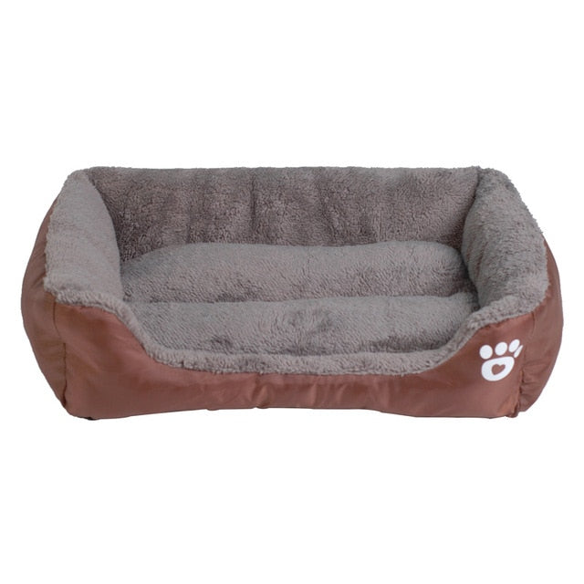 S-3XL 9 Colors Paw Pet Sofa Dog Beds Waterproof Bottom Soft Fleece Warm Bed House