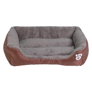 S-3XL 9 Colors Paw Pet Sofa Dog Beds Waterproof Bottom Soft Fleece Warm Bed House