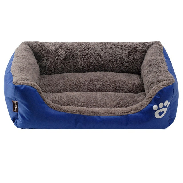 S-3XL 9 Colors Paw Pet Sofa Dog Beds Waterproof Bottom Soft Fleece Warm Bed House