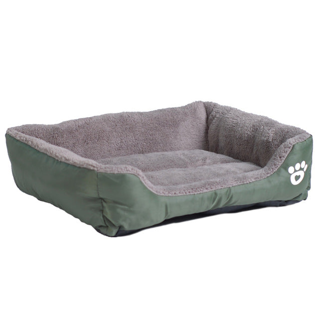 S-3XL 9 Colors Paw Pet Sofa Dog Beds Waterproof Bottom Soft Fleece Warm Bed House