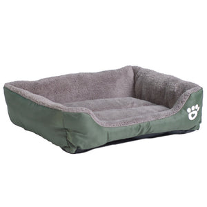 S-3XL 9 Colors Paw Pet Sofa Dog Beds Waterproof Bottom Soft Fleece Warm Bed House