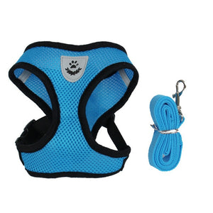 Cat Dog Adjustable Harness Vest Walking Lead Leash For Dogs & Cats