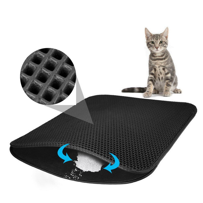Waterproof Cat Litter Mat EVA Double Layer Cat Litter Trapping Pet Litter