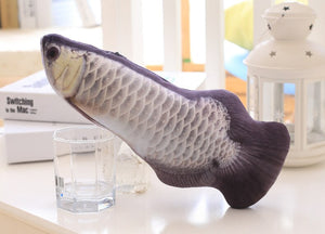 Plush creative 3D fish-shaped cat toy
