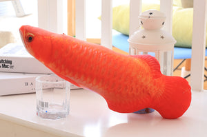 Plush creative 3D fish-shaped cat toy