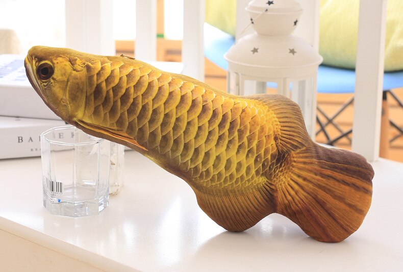 Plush creative 3D fish-shaped cat toy